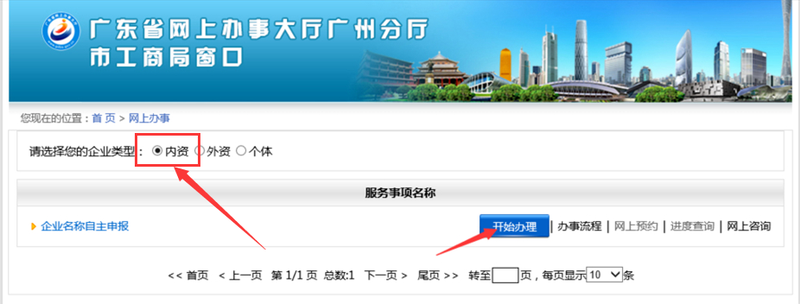 廣州工商局注冊(cè)內(nèi)資公司核名